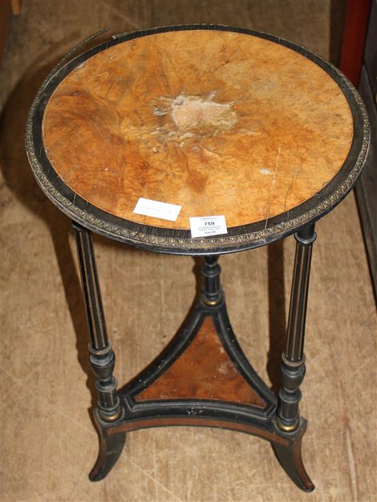 Victorian ebonised centre table (a/f)